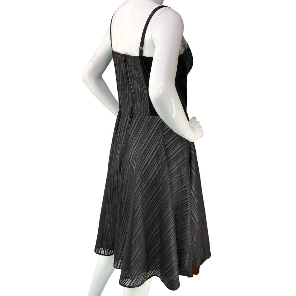 Lip Service Womens Size L Dress Black Stripe Bustier Cotton Fit And Flare - Picture 9 of 16
